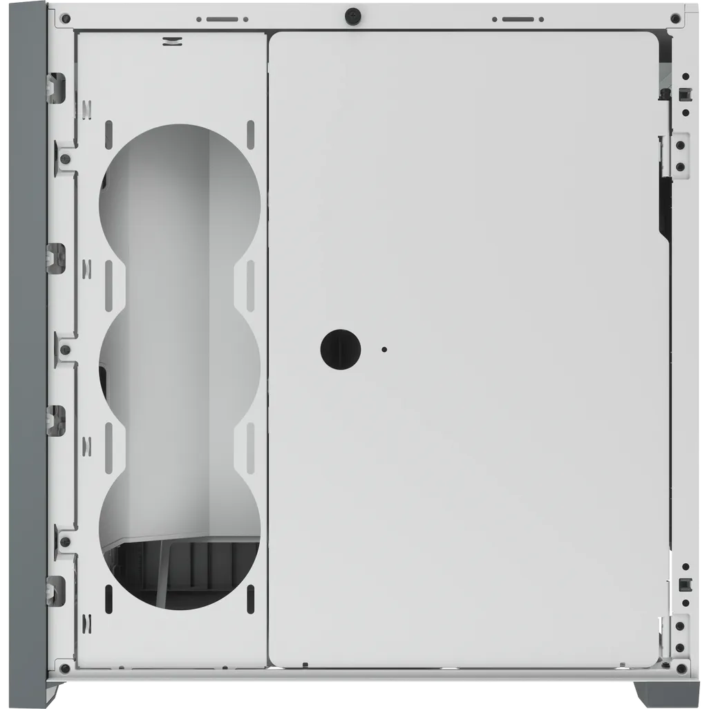 5000D Airflow Tempered Glass Mid-Tower; White - 4x3.5''; 2x2.5''; Up to 360mm Liquid Coolers - AT...