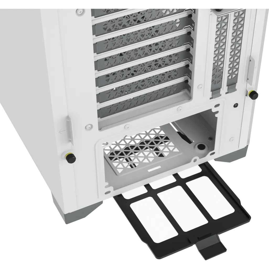 5000D Airflow Tempered Glass Mid-Tower; White - 4x3.5''; 2x2.5''; Up to 360mm Liquid Coolers - AT...