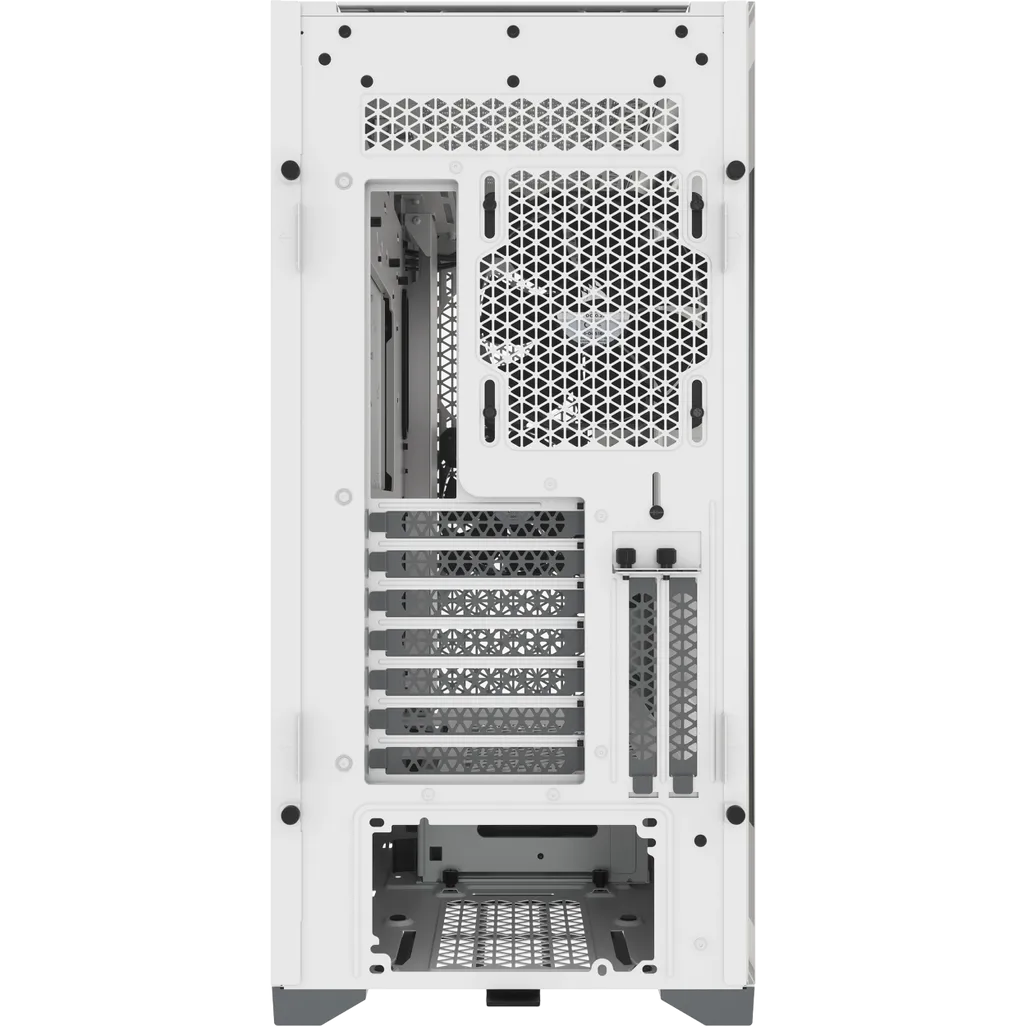5000D Airflow Tempered Glass Mid-Tower; White - 4x3.5''; 2x2.5''; Up to 360mm Liquid Coolers - AT...