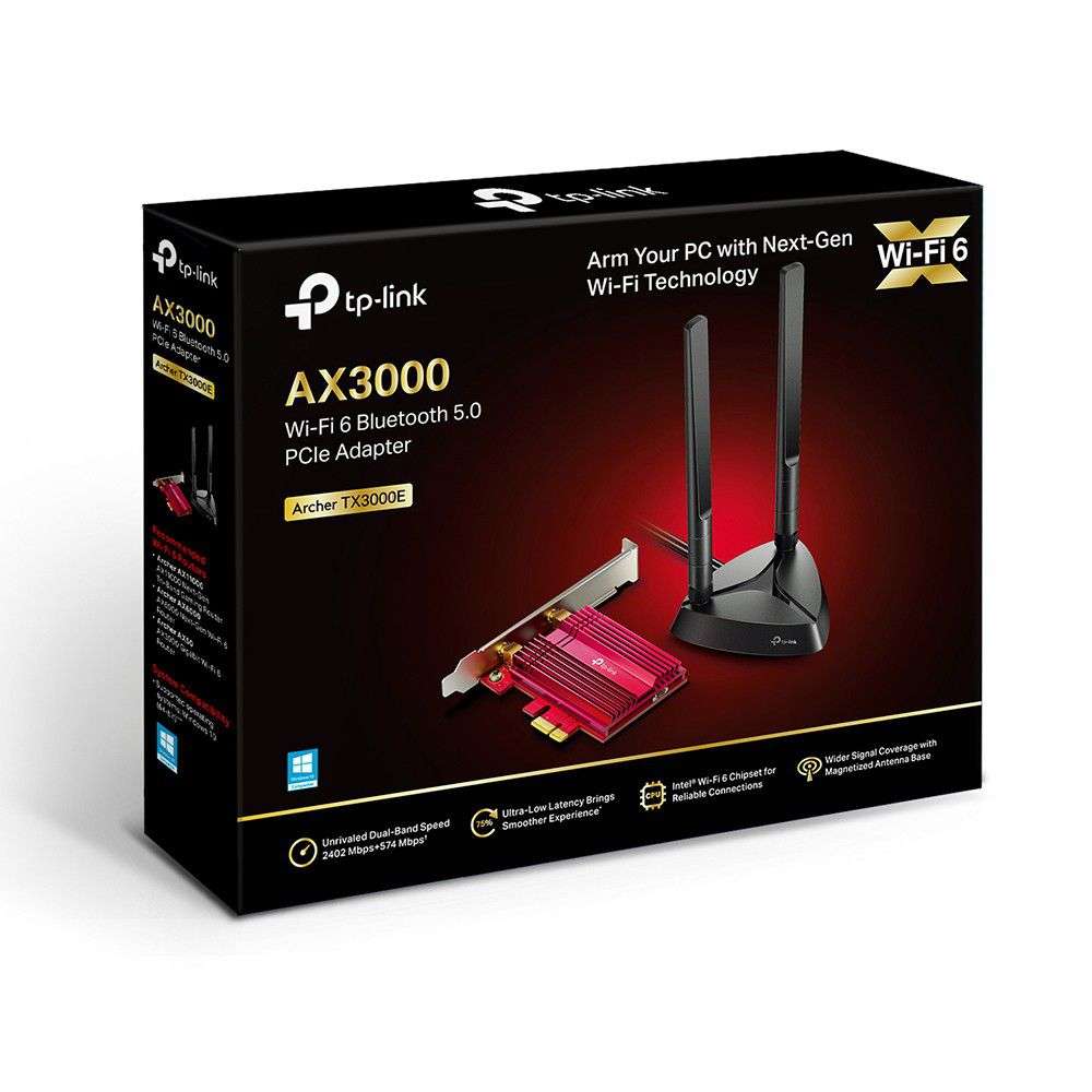 TP-Link Archer TX3000E AX3000 Wi-Fi 6 Bluetooth 5.0 PCI Express Adapter
