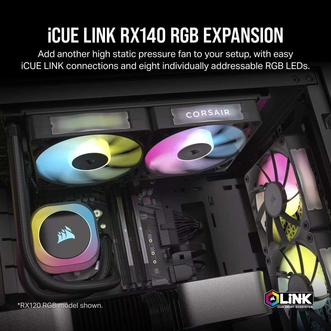 CORSAIR RX Series; iCUE LINK RX140; 140mm Fan; Single Pack.