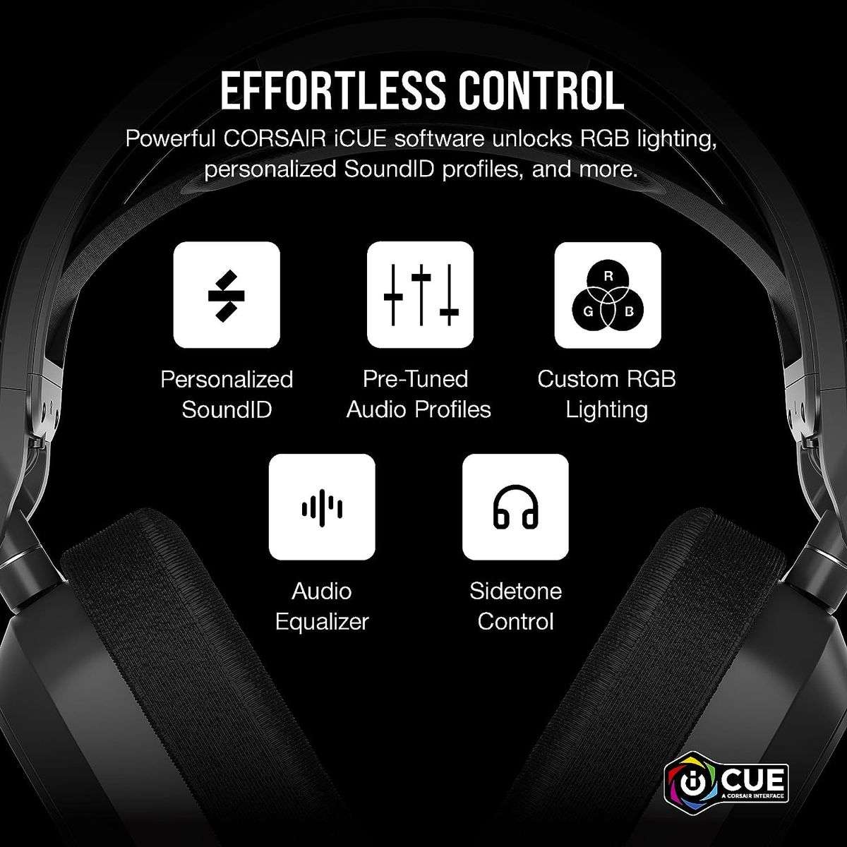 CORSAIR HS80 MAX WIRELESS Gaming Headset; Steel Gray