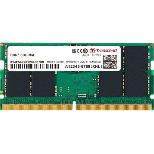 TRANSCEND JET MEMORY 32GB DDR5-6400 Unbuffered NOTEBOOK SO-DIMM 2RX8 CL52  (2Gx8)x16