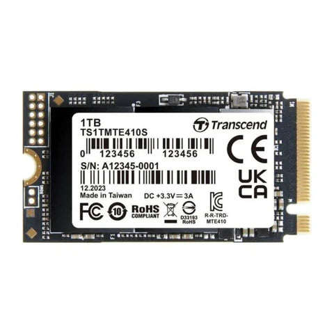 Transcend 1TB MTE410S PCI-E GEN 4x4 M.2 2242 SSD 3D NAND - 5000 MB/s Read 3500 MB/s Write - 600 TBW