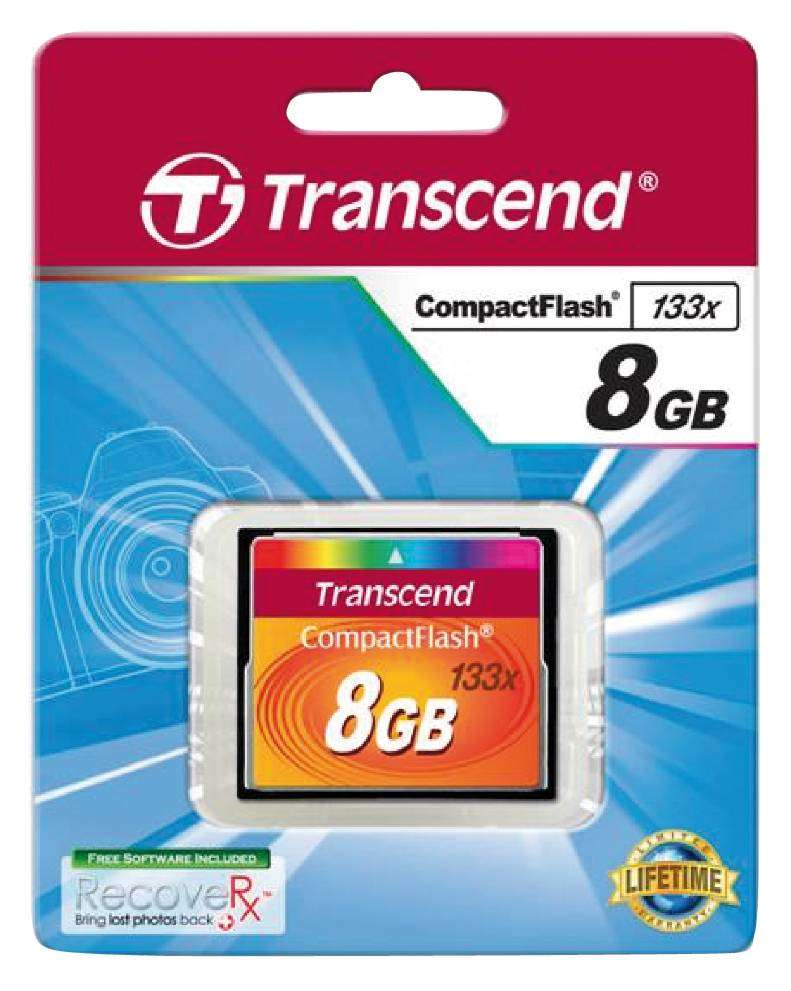Transcend 8GB 133X Compact Flash Card (UNBOXED DEAL)