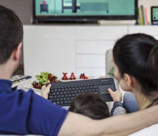 Logitech K400 Plus Wireless Touch Keyboard - Dark Grey