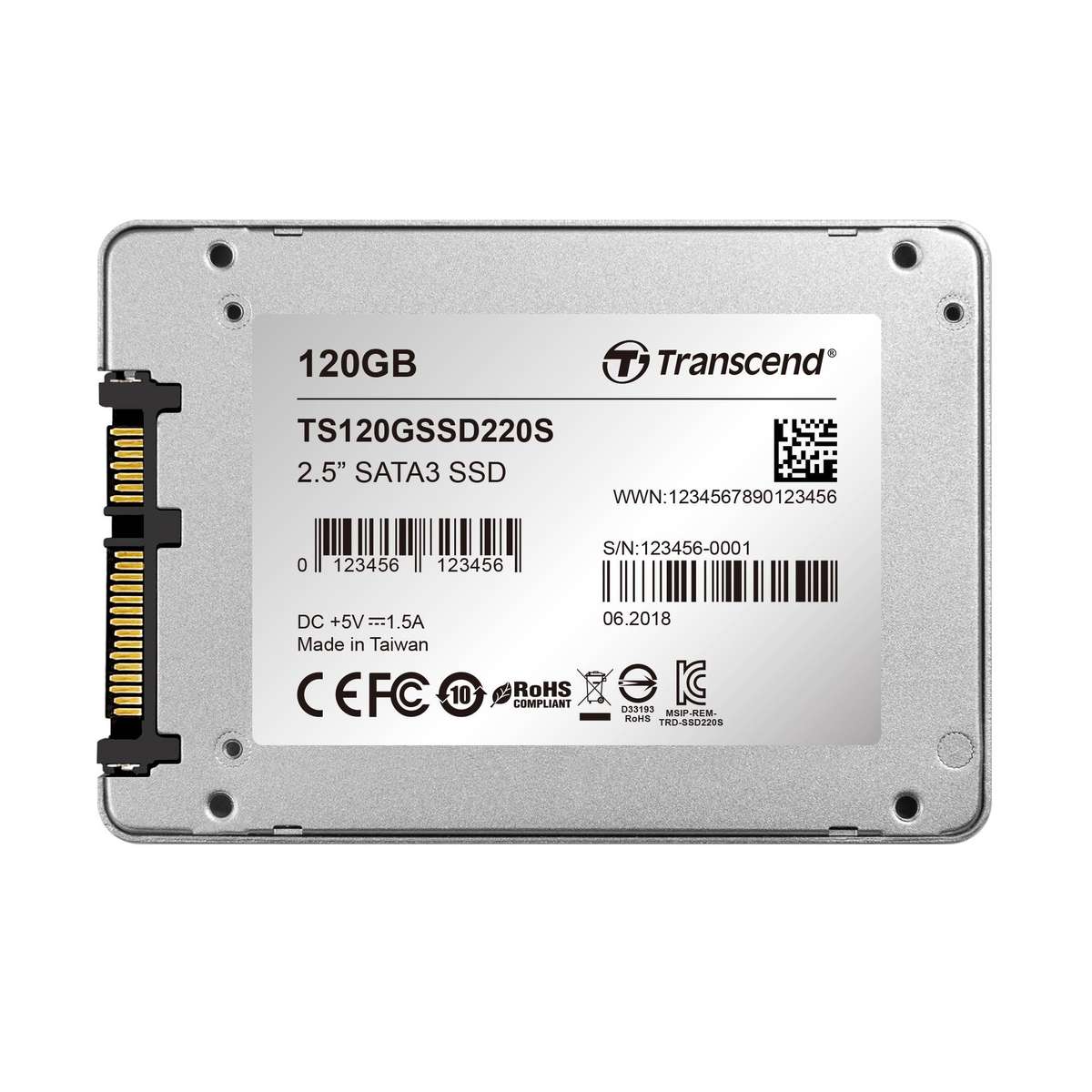 TRANSCEND 120GB 2.5'' SATA3 SSD220 SSD DRIVE - TLC
