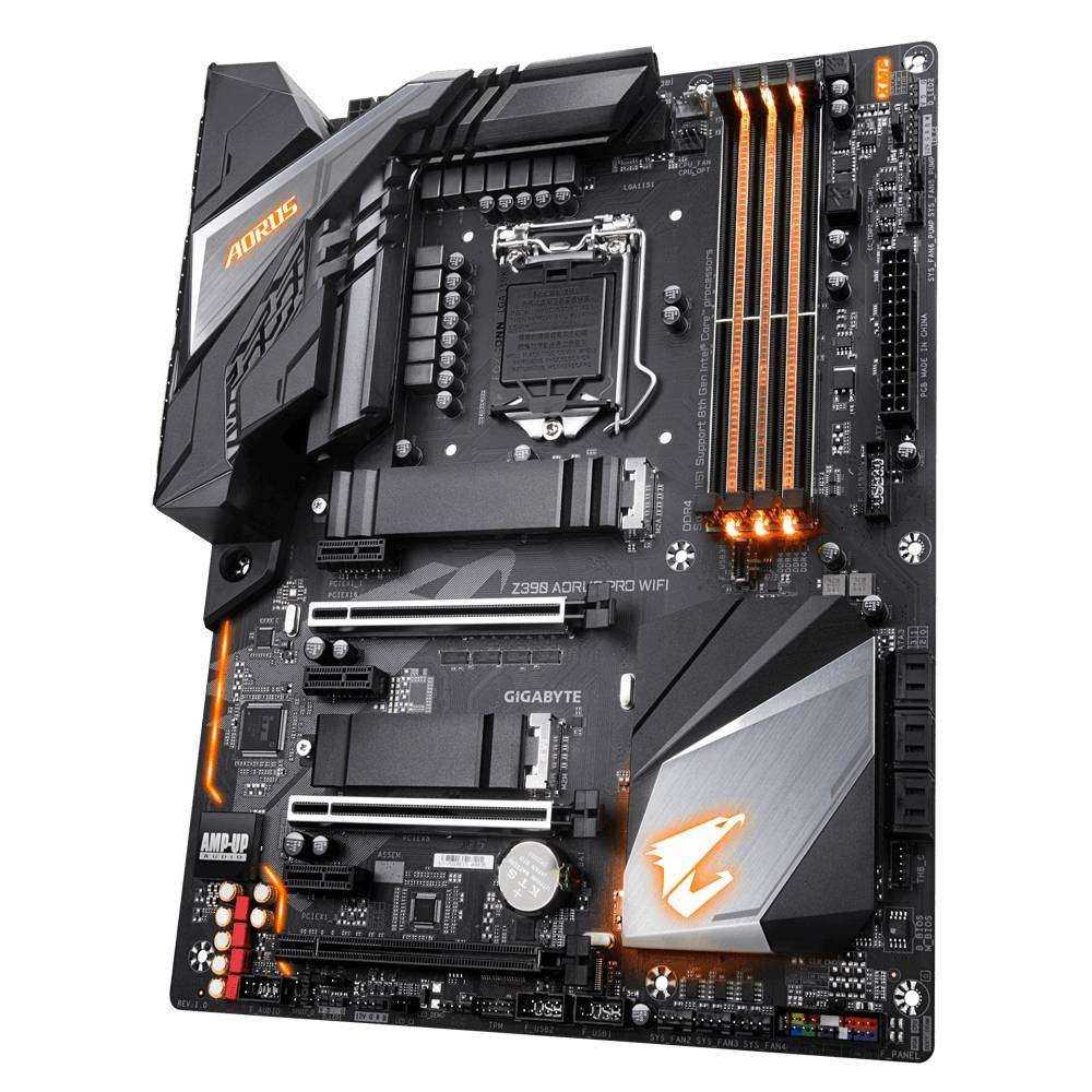 GIGABYTE Aorus Intel Z390 Pro Chipset for 8/9 Gen LGA 1151; Quad DDR4; 2x M2; WiFi + Bluetooth;...