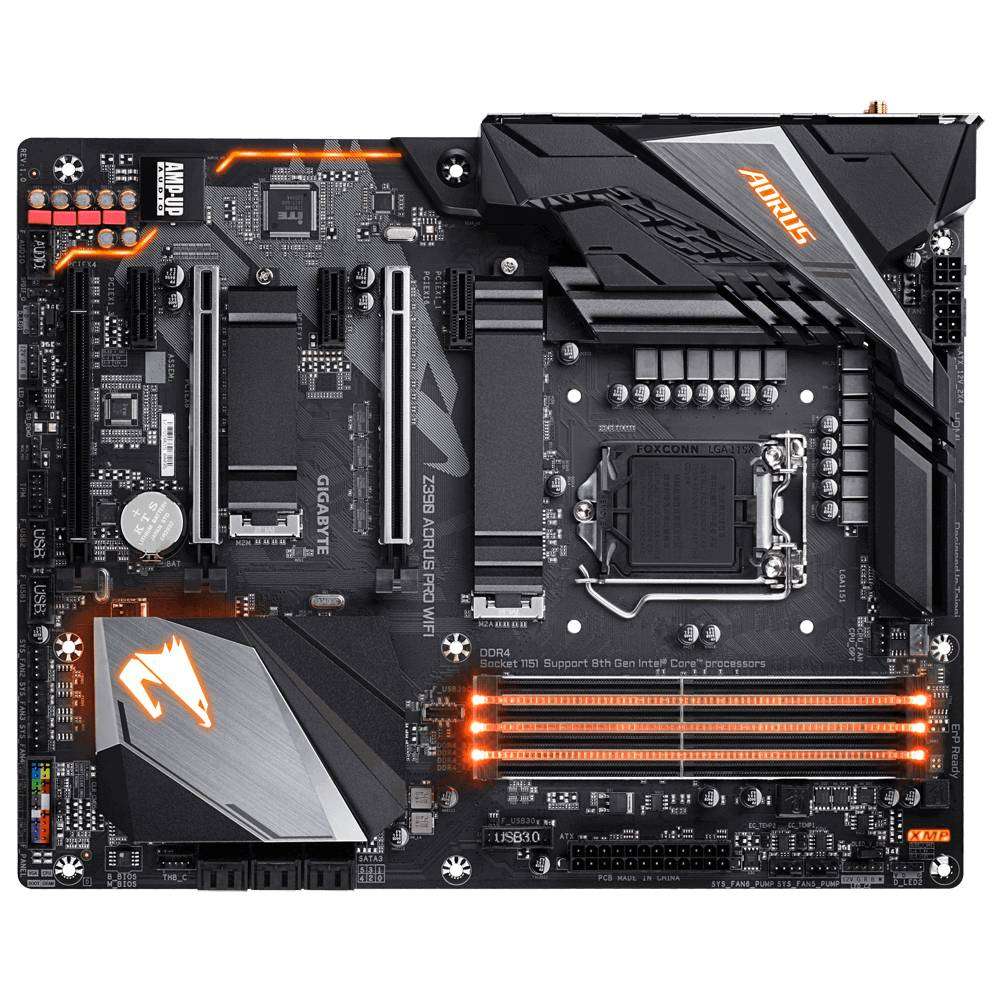 GIGABYTE Aorus Intel Z390 Pro Chipset for 8/9 Gen LGA 1151; Quad DDR4; 2x M2; WiFi + Bluetooth;...