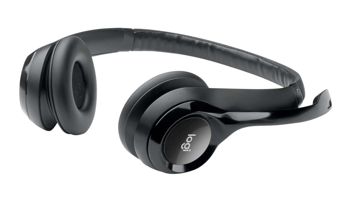 Logitech Headset H390 Black USB Stereo Internet headset adjustable headband Noise cancelling rota...