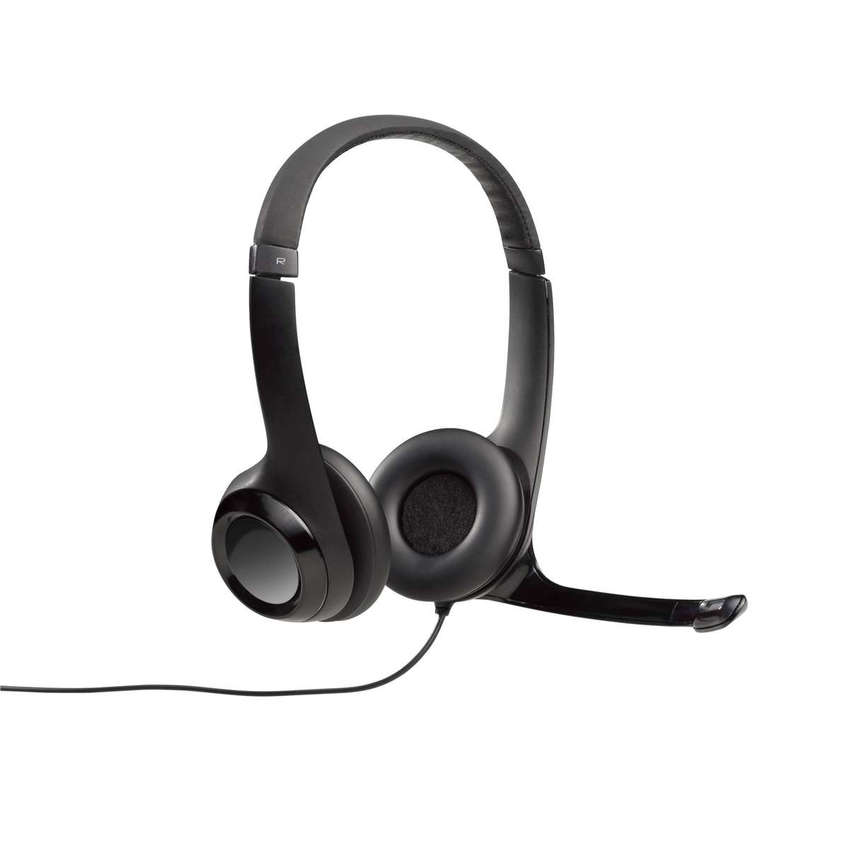 Logitech Headset H390 Black USB Stereo Internet headset adjustable headband Noise cancelling rota...