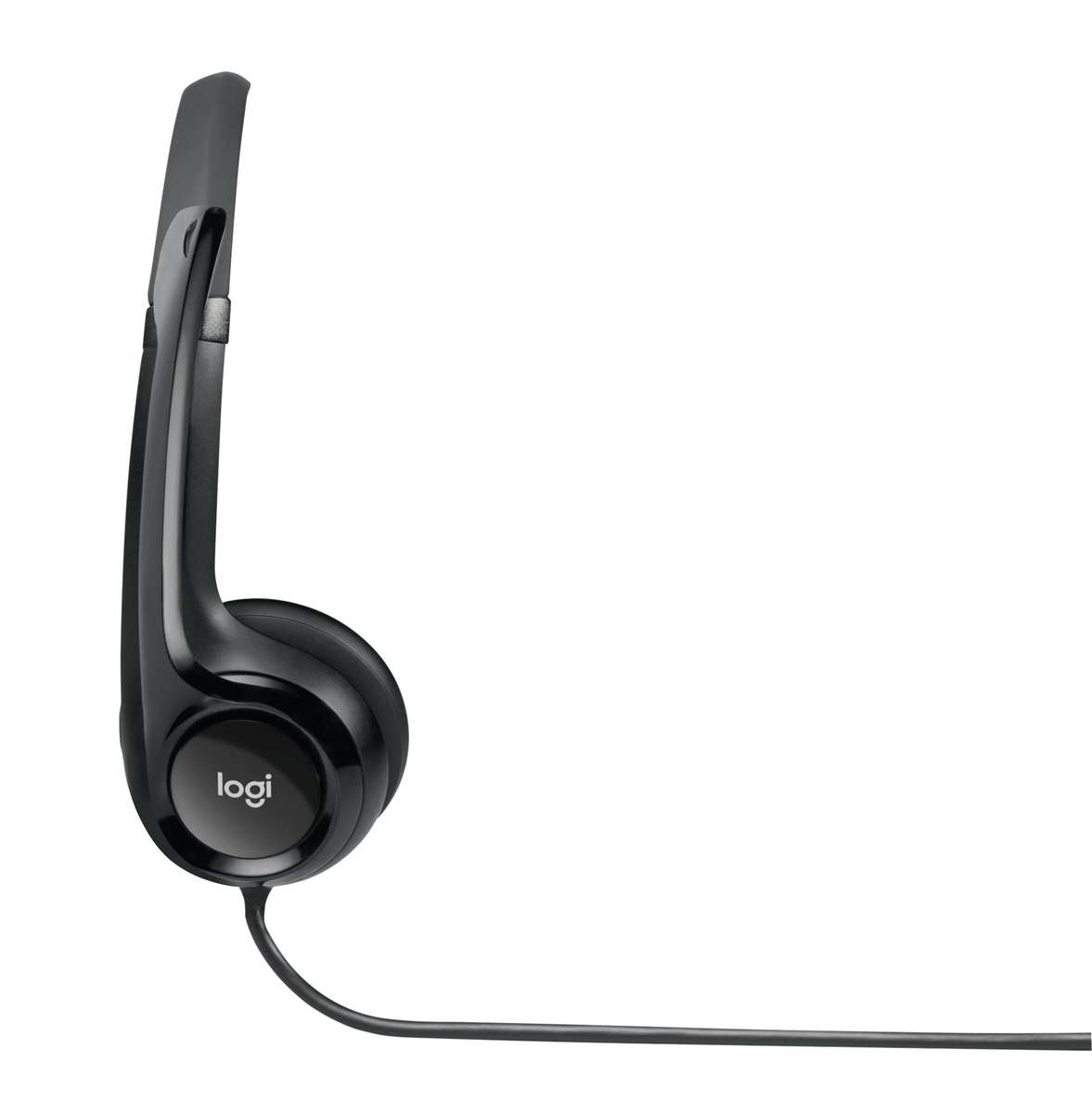 Logitech Headset H390 Black USB Stereo Internet headset adjustable headband Noise cancelling rota...