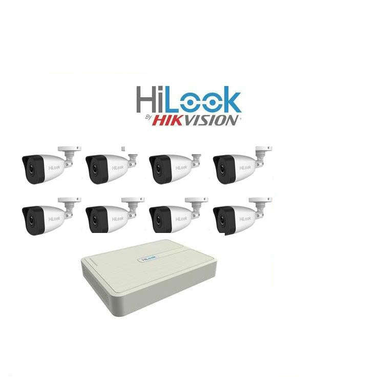 HiLook by Hikvision 2MP IP camera kit - 8ch NVR with 8 POE - 8 x 2MP IP cameras 30m IR - 2TB HDD ...