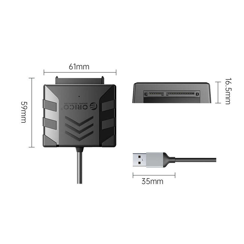 ORICO USB to SATA Adapter | USB 3.0 Type-A to SATA |50cm | Compatible with 2.5/3.5 inch SATA HDD,...