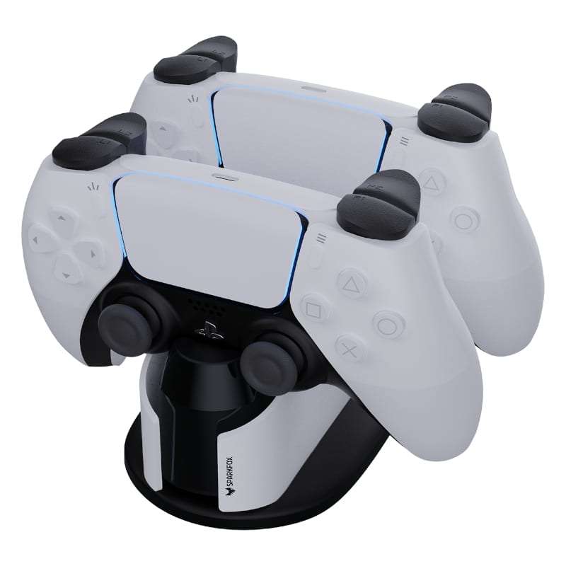 SPARKFOX PlayStation 5 Design Dual Charging Dock - White/Black (UNBOXED DEAL)