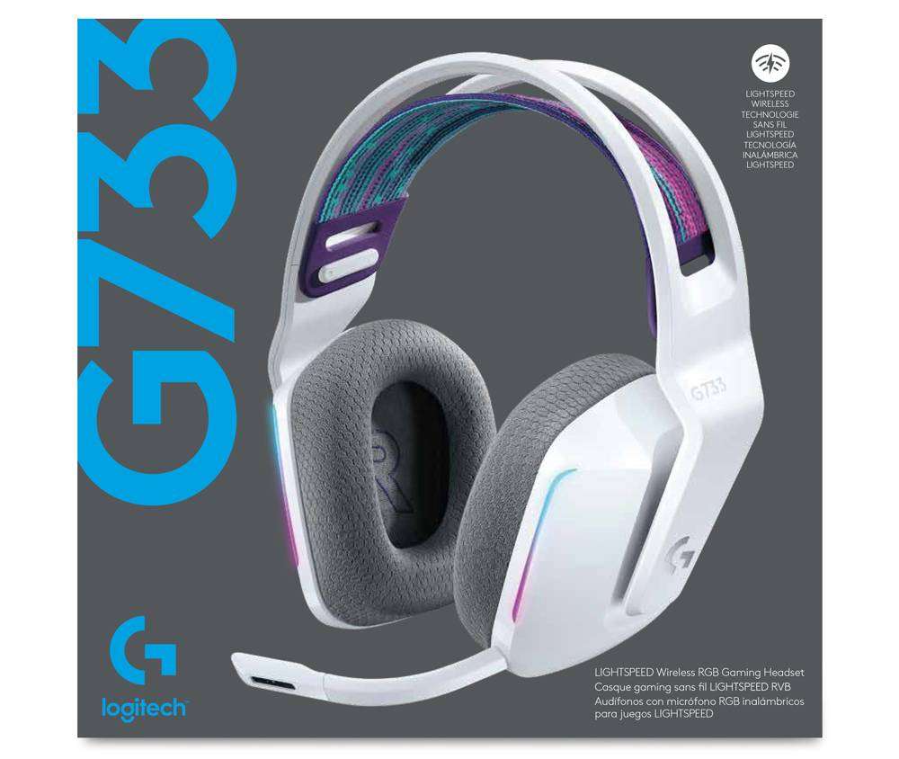 Logitech Gaming wireless RGB G733 Headset White