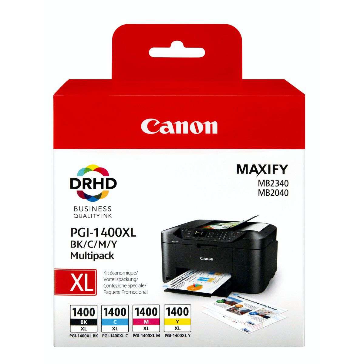 Canon PGI-1400XL Original MULTIPACK Bk, C, M, Y Ink Cartridge