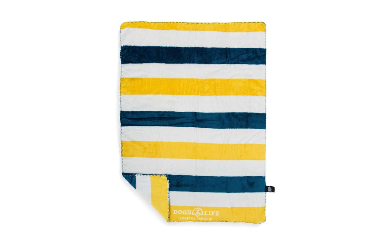 Dog / Pet Blanket - Navy & Yellow