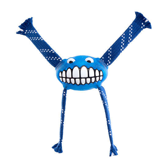 Flossy Grinz Oral Care Dog Toy -Blue - L