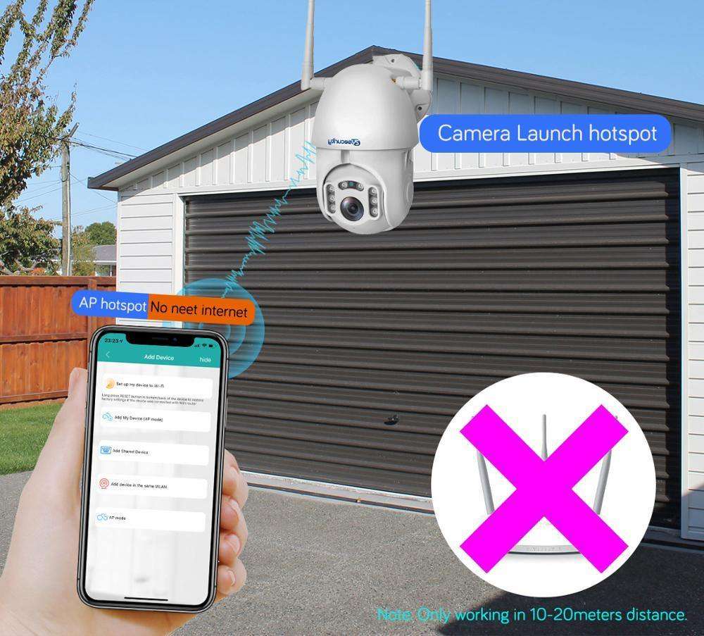 1080P IP Camera Outdoor  Smart Wireless Home Security PTZ , Auto Human Tracking , CCTV , Audio