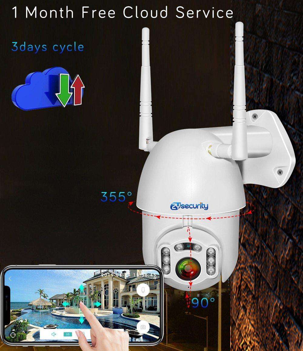 1080P IP Camera Outdoor  Smart Wireless Home Security PTZ , Auto Human Tracking , CCTV , Audio