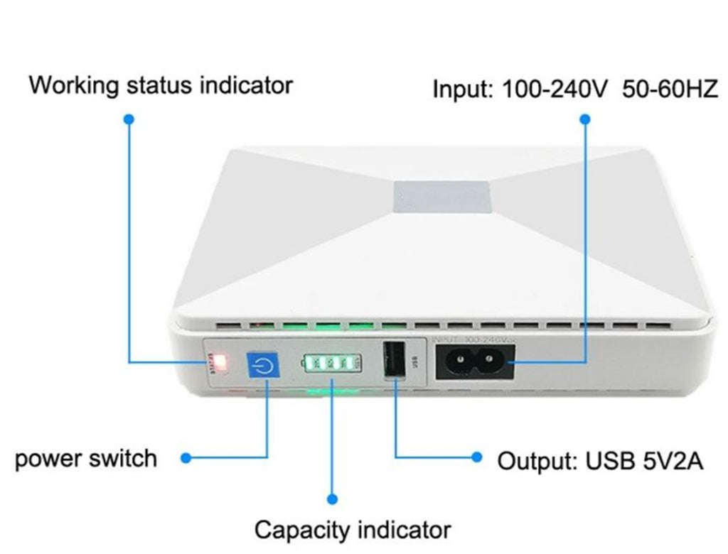 Mini UPS Backup power supply 8800MAH - Wifi Router Ups With POE - Super
