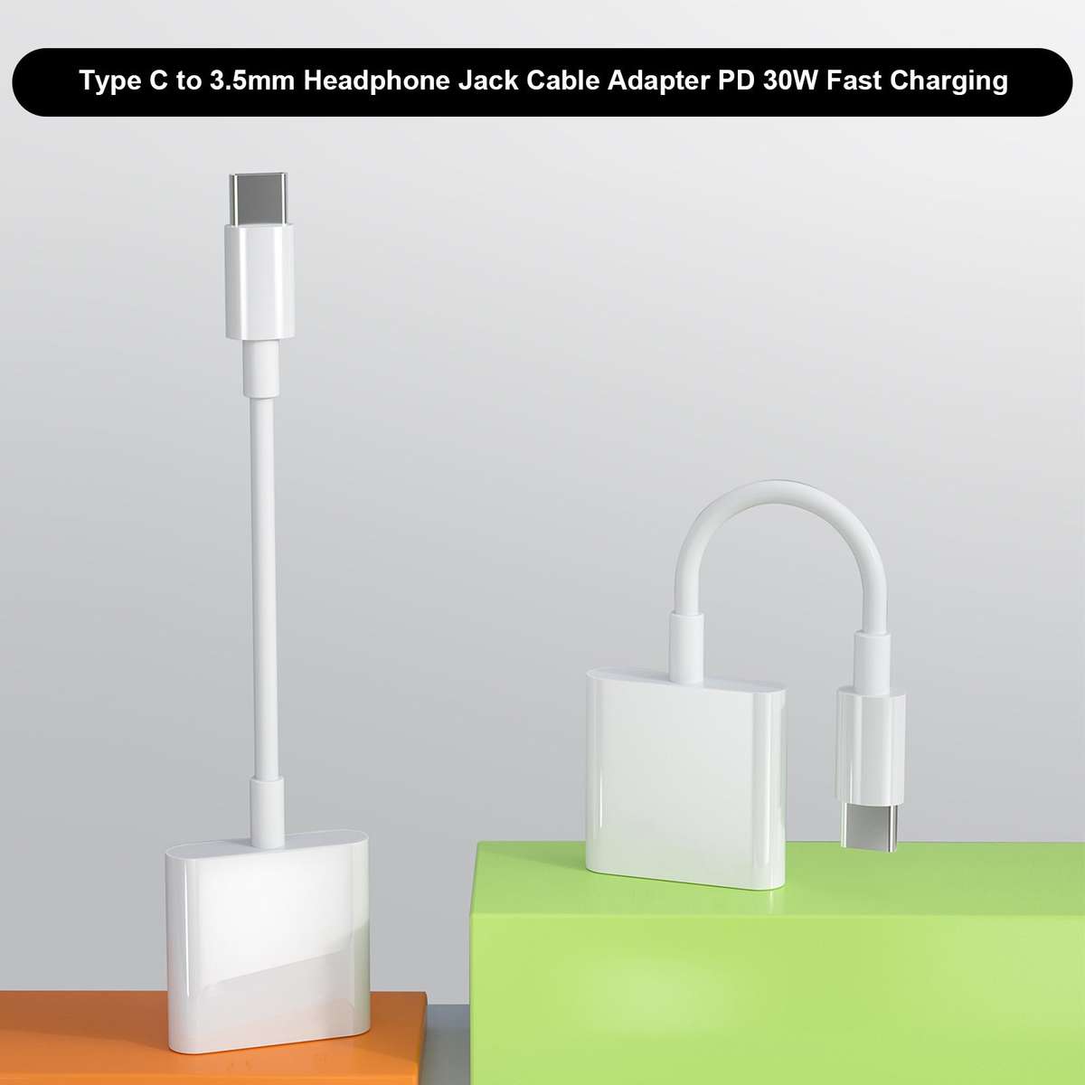 Moxom MX-AX19 Type C To 3.5mm + Charge Adapter