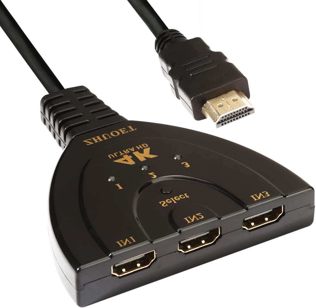Hdmi Switch - 3-Port 4K Full hd HDMI Switch with 3 Input - 1 output