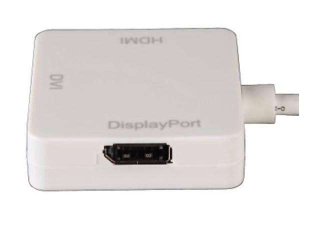 Mini Display Port to HDMI|DVI|DISPLAYPORT Adapter - White