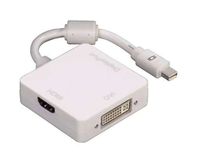 Mini Display Port to HDMI|DVI|DISPLAYPORT Adapter - White