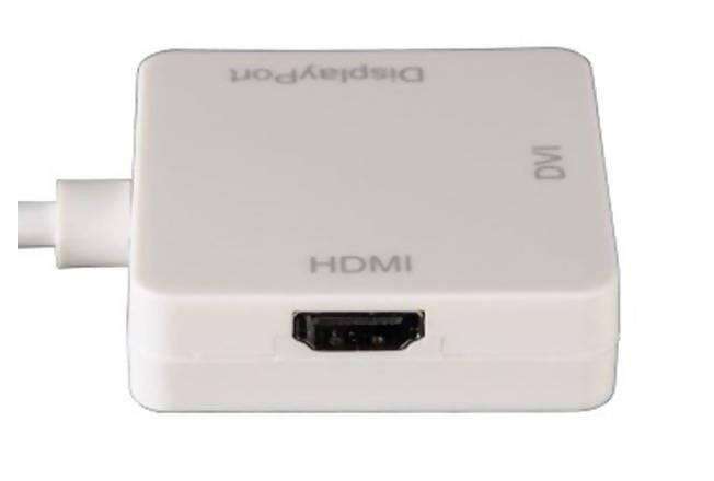 Mini Display Port to HDMI|DVI|DISPLAYPORT Adapter - White