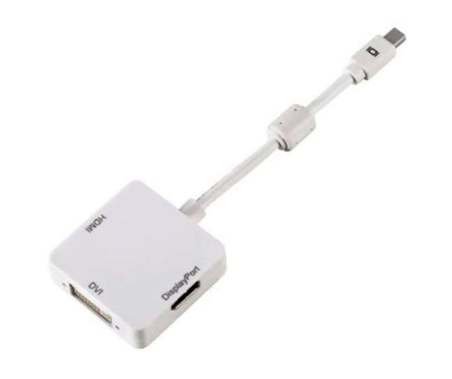 Mini Display Port to HDMI|DVI|DISPLAYPORT Adapter - White