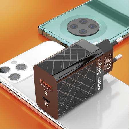 PD Fast Phone Charger- Power Adapter For Iphone / Samsung / Huawei  USB + Type-C / 22.5W - MX-HC27