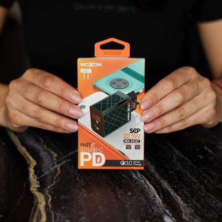 PD Fast Phone Charger- Power Adapter For Iphone / Samsung / Huawei  USB + Type-C / 22.5W - MX-HC27