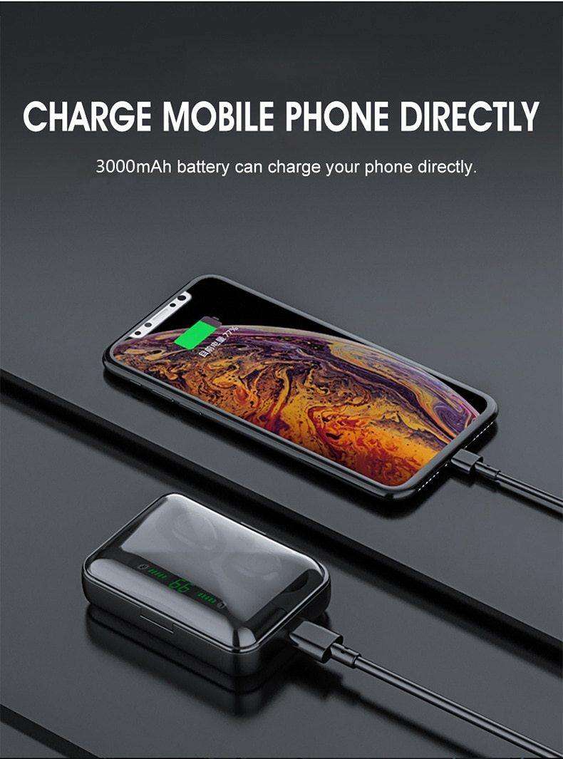 Bluetooth 5.0 Earphones TWS F9 5.0V  Stereo Noise Cancelling Gaming Earbuds