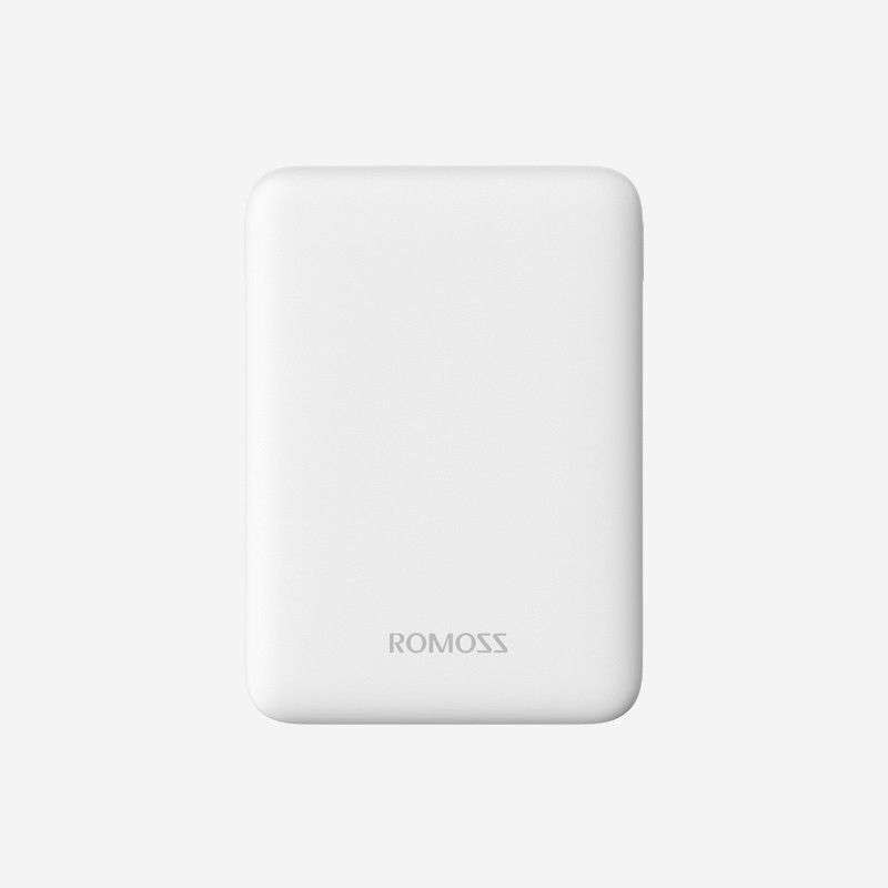 Romoss Mini Powerbank Pure 5 5000mAh Input Micro USB Output 2 x USB White Power Bank