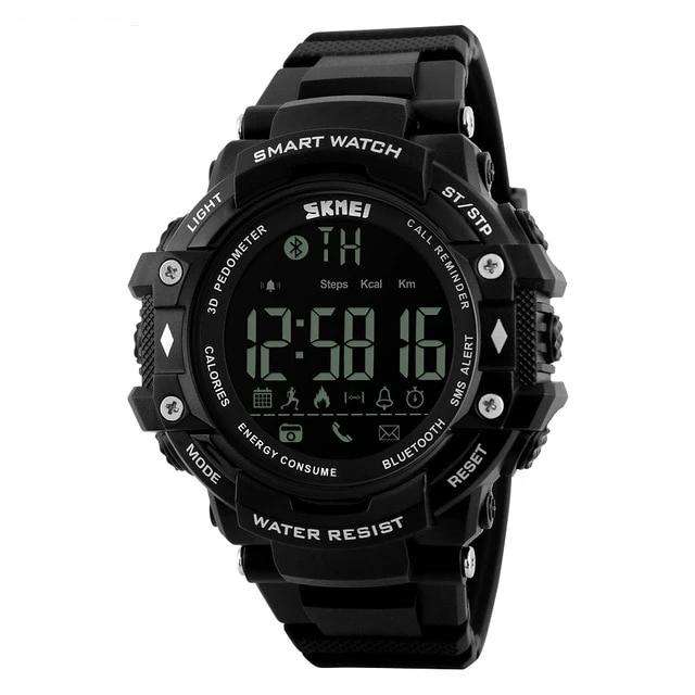 SKMEI 1226 Waterproof  Alarm Bluetooth Sports Watch - Black