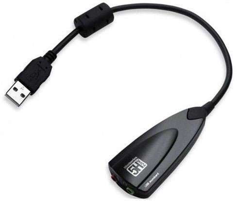 Steel Sound 5Hv2 Virtual 7.1 Channel USB External Sound Card with cord