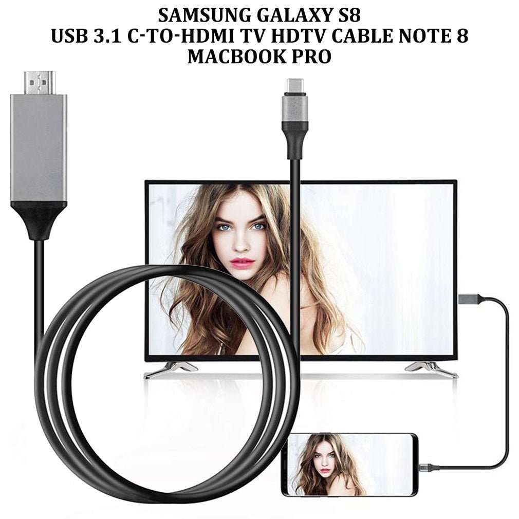 Type-C to HDMI HDTV 4K For Samsung Galaxy Note 8 9 S10+ Plus Type C To HDMI Cable Adapter