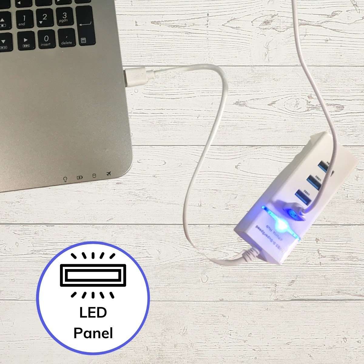 USB 3.0 Hub With 4 Ports - White
