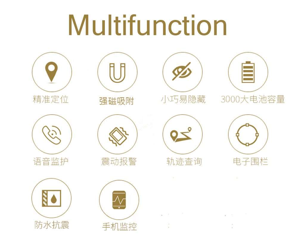 Vehicle GPS Tracker Waterproof Mini GPS /GSM GPRS Rechargable Tracking System Powerful Magnet