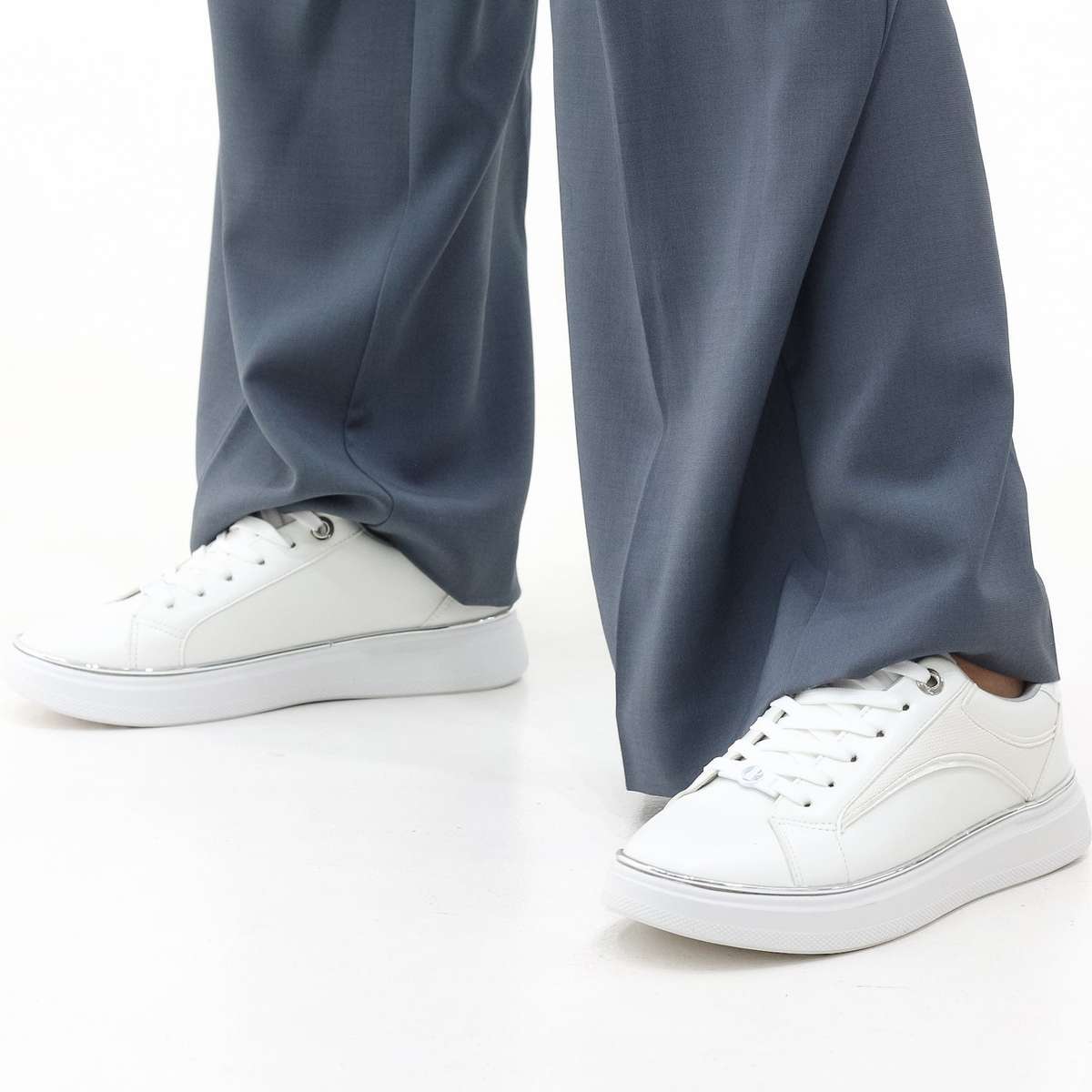 Karsyn lace-up sneakers with gold trim