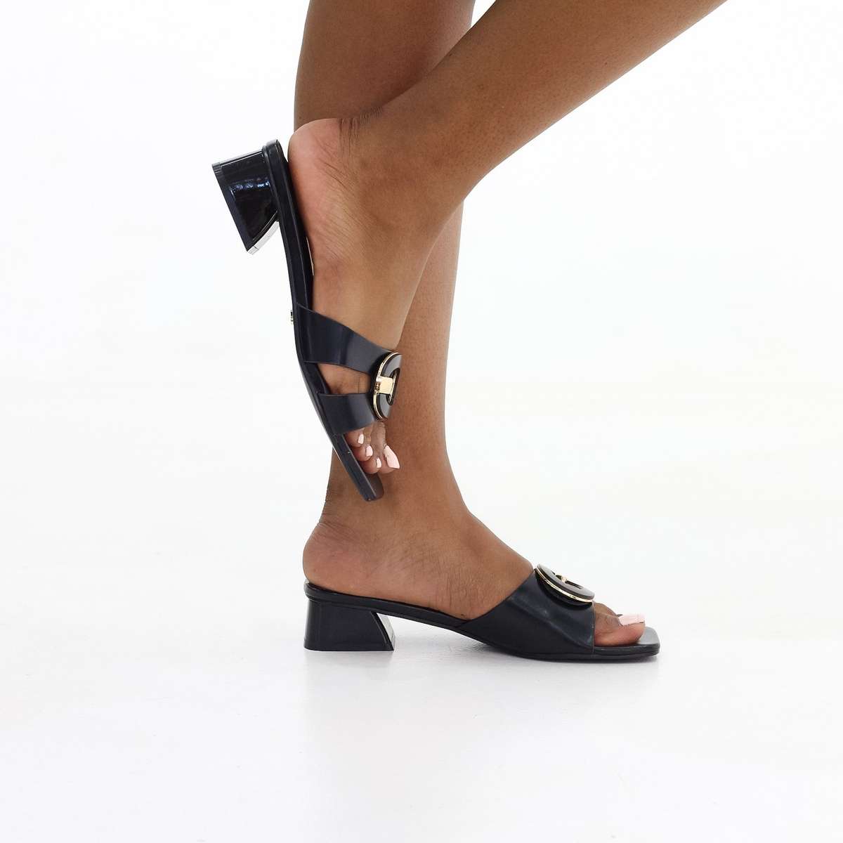 Amery low 3.5 cm heel slide with trim