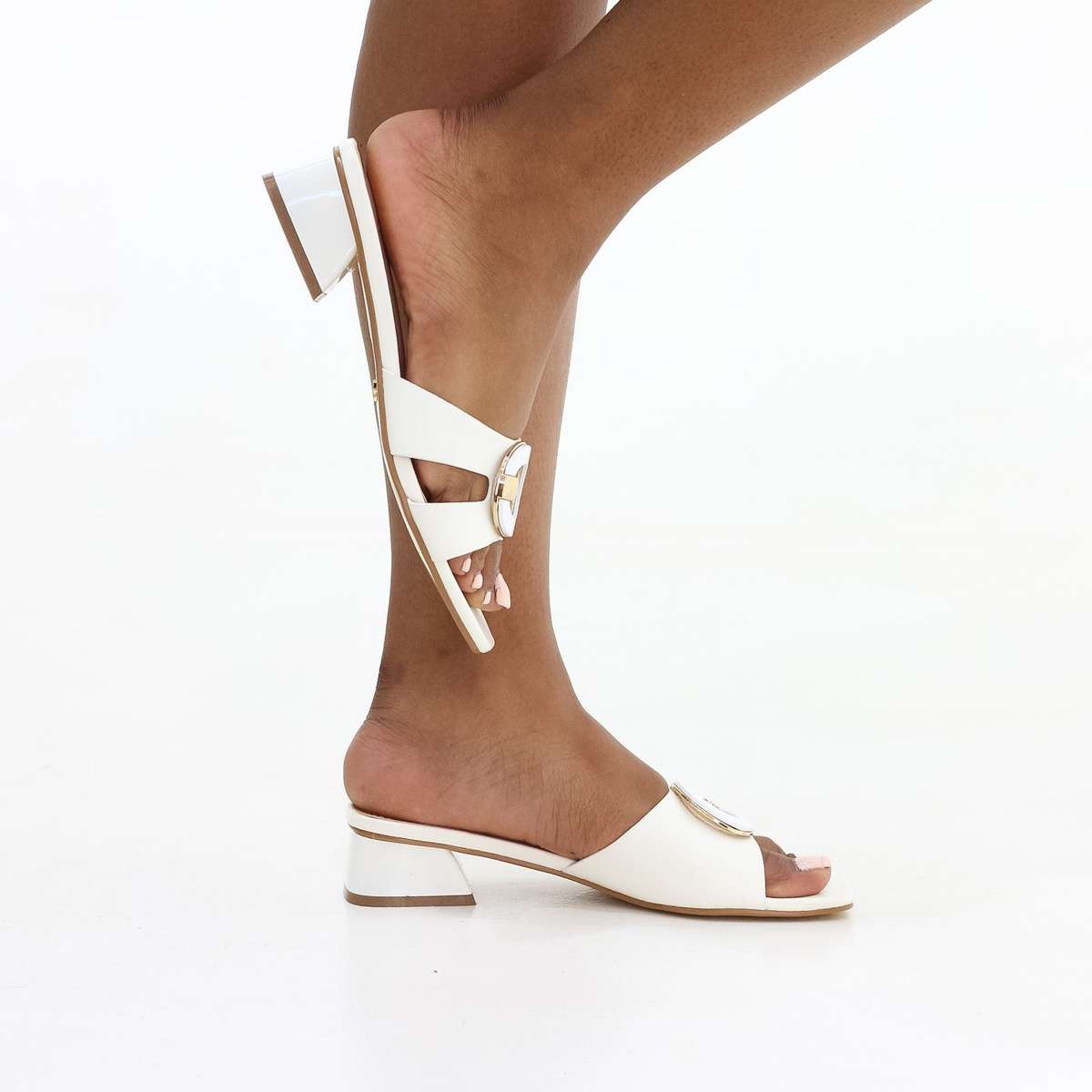 Amery low 3.5 cm heel slide with trim