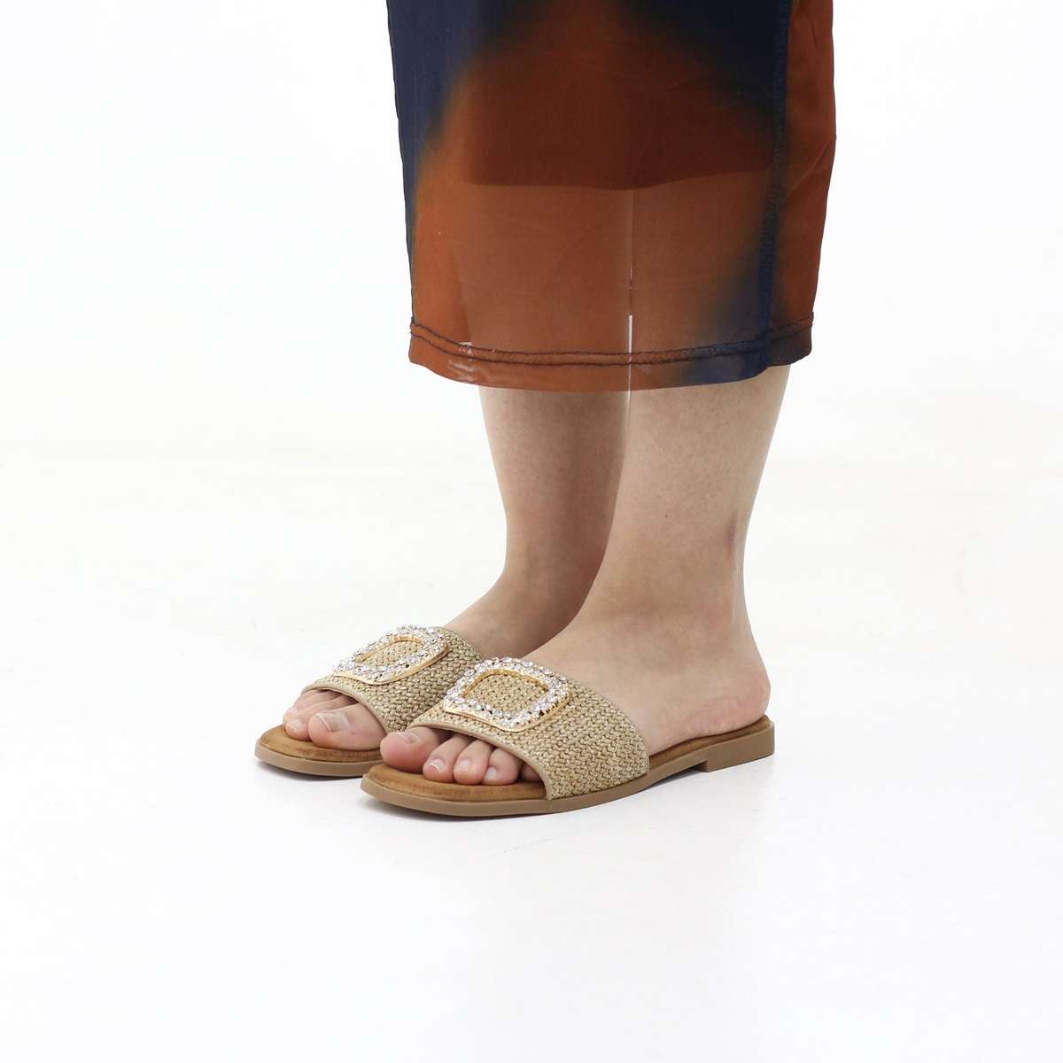 Rain slip-on embellished flat sandals