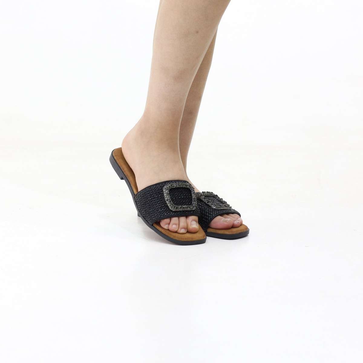 Rain slip-on embellished flat sandals