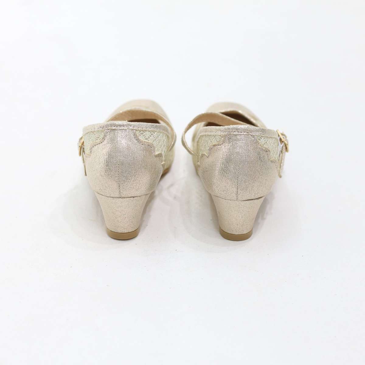 Song elegant shimmer strap infant girl pumps