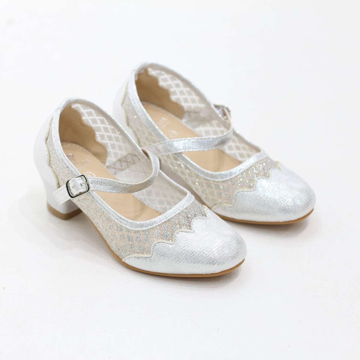 Song elegant shimmer strap infant girl pumps