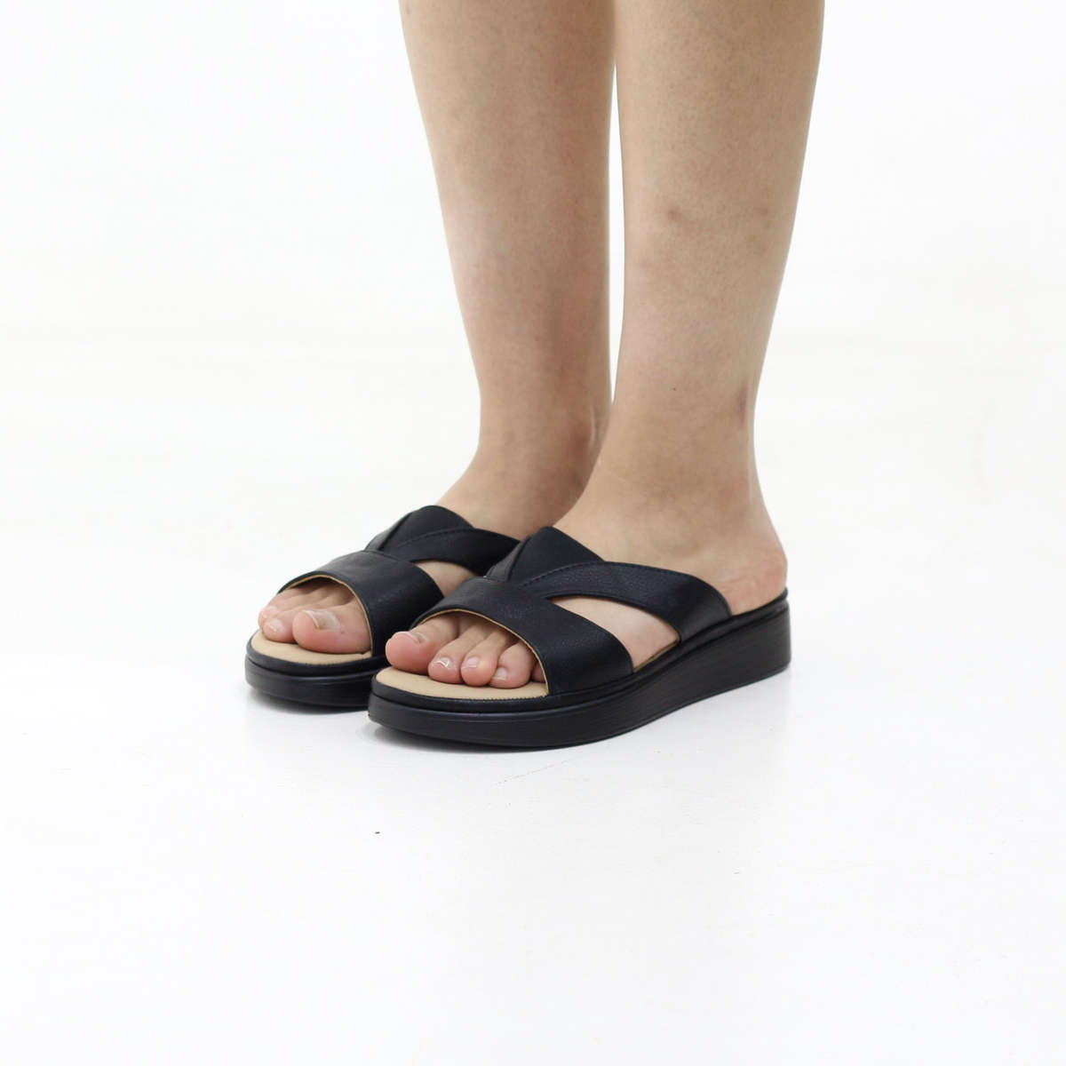 Patsi wedge sandals criss-cross strap