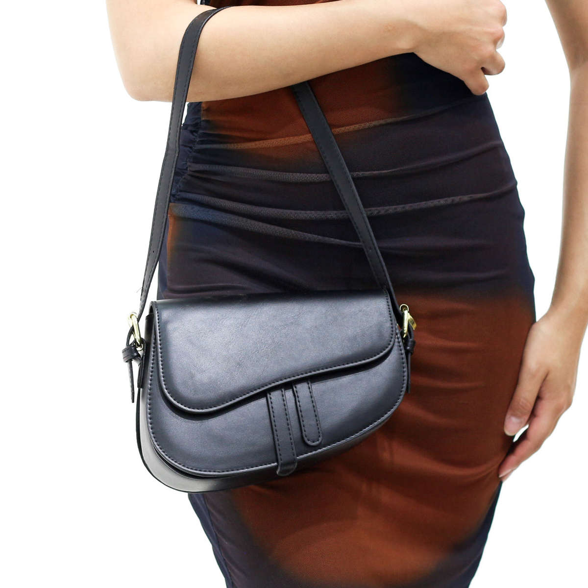 Kyanite minimalist flap crossbody bag